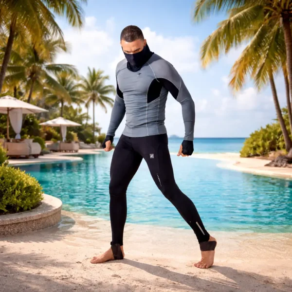 Buzo Capucha Lovo Protección UV - Gris Negro